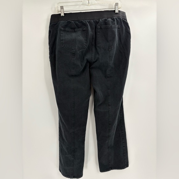 Soft Surroundings pull on Flat Front Elastic Waist black bootcut Pants sz large - Picture 8 of 11